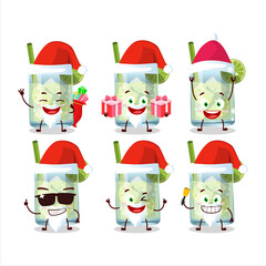 Santa Claus emoticons with guaro cartoon character