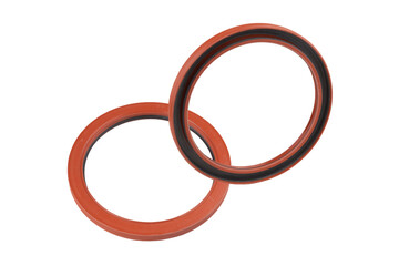 Oil seals edge steel for Industrial and objects in industry on white background.