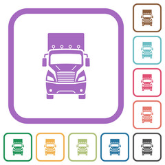 Truck front view simple icons