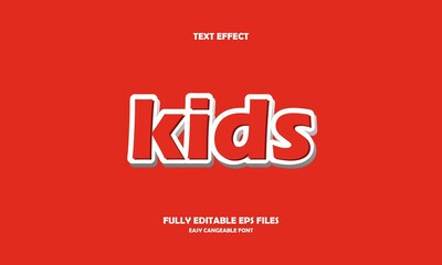 Editable text effect kids title style