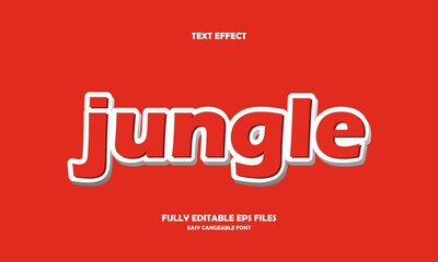 Editable text effect jungle title style