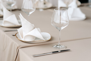 table set for a wedding