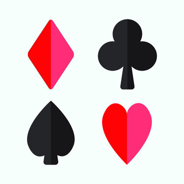 playing card symbol set vector