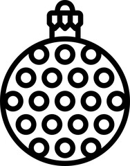 christmas ball outline icon