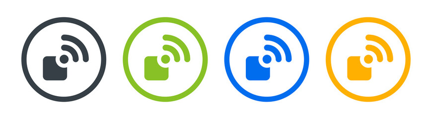 Wireless connectivity icon vector illustration. Connect with Wifi signal concept.