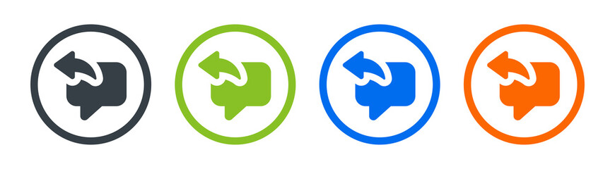 Reply message icon vector illustration.