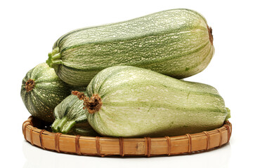 Zucchini on a white background 