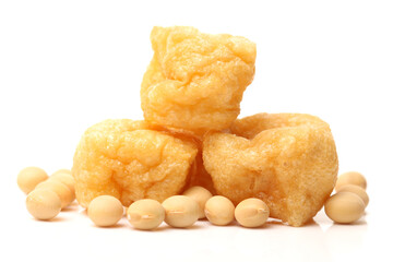 tofu on white background 