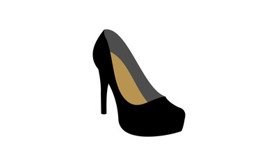 black vector high heels icon