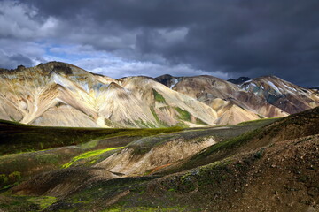 Landschaft Landmannalaugar auf Island im Hochland Fjallabak