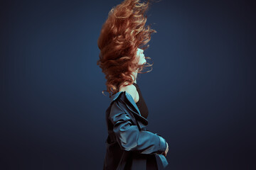 dancer with flying hair