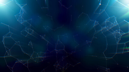 abstract blue background with lightning