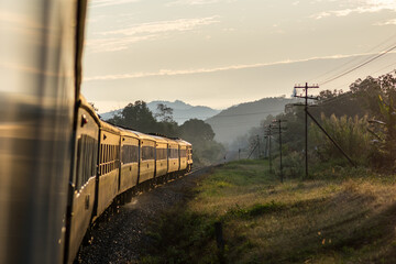 Fototapeta premium railway at sunrise