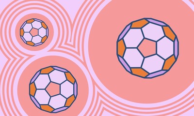 Obraz premium Abstract geometry sporty background with soccer ball