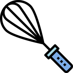 whisk color outline icon