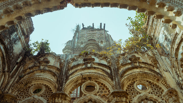 Old architecture of Raj Palace located at Rajnagar, Built by Darbhanga Maharaj, Madhubani, Bihar tourism