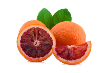 blood orange isolated on white background