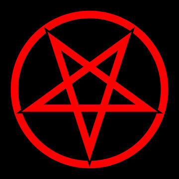 Ancient pagan symbol of the pentagram. Vector illustration