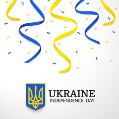 Vector Illustration of  Ukraine Independence Day. 
