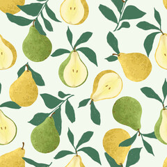 Pear Seamless illustration pattern design