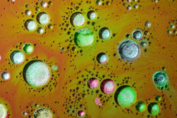 Beautiful acrylic color abstract background. Colored marble mixed ink abstraction