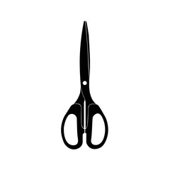 Black and white scissor vector graphics