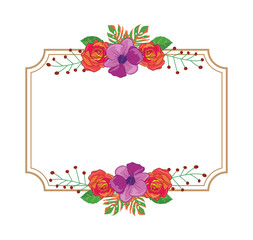 Beautiful Vector Floral Foliage Arrangements Set Graphics with elegant floral and leaves in colourful illustration. Can be used for your wedding or any invitation template