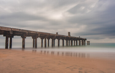 Fototapeta premium Bridge over the beach