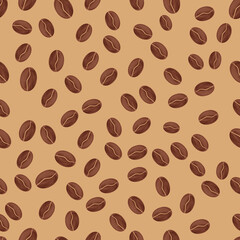 Watercolor coffee beans pattern vektorWatercolor coffee beans pattern vektor