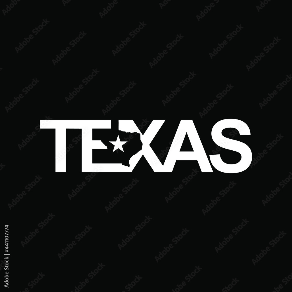 Poster texas text logo vector design creative design idea