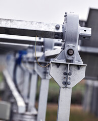 Iron support for pillar solar photovoltaic