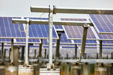 Iron support for pillar solar photovoltaic