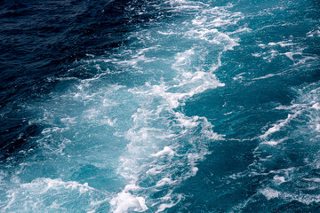 Abstract texture and shapes of sea waves and foam