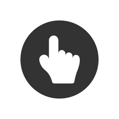 Obraz premium Click Cursor solid icon