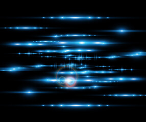 Light blue vector special effect. Glowing beautiful bright lines on a dark background.	

