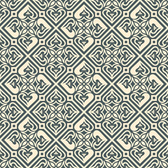 Abstract  baroque pattern in Arabian style. Seamless vector background.