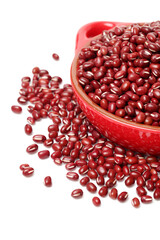 red beans isolated on white background