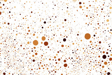 Coffee Color Grain Texture Isolated on White Background. Chocolate Shades Confetti. Brown Particles. Digitally Generated Image. Vector Illustration, EPS 10.
