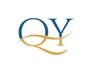 Initial letter QY, QY letter logo design