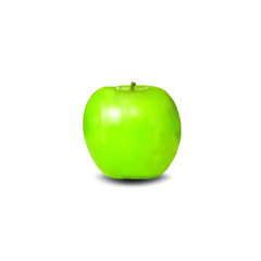 green apple isolated on white