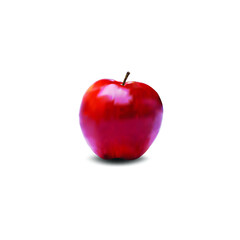 red apple isolated on white