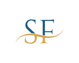 Initial letter SF, SF letter logo design