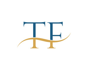 Initial letter TF, TF letter logo design