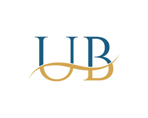 Initial letter UB, UB letter logo design