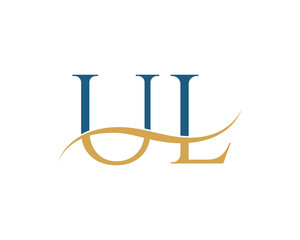 Initial letter UL, UL letter logo design