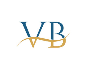 Initial letter VB, VB letter logo design