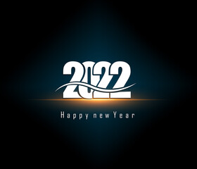 Happy New Year 2022 Lettering . Holiday Vector Illustration.