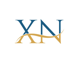 Initial letter XN, XN letter logo design