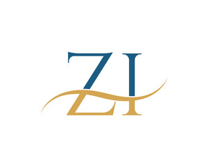 Initial letter ZI, ZI letter logo design