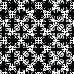 
floral seamless pattern background.Geometric ornament for wallpapers and backgrounds. Black and white pattern. 